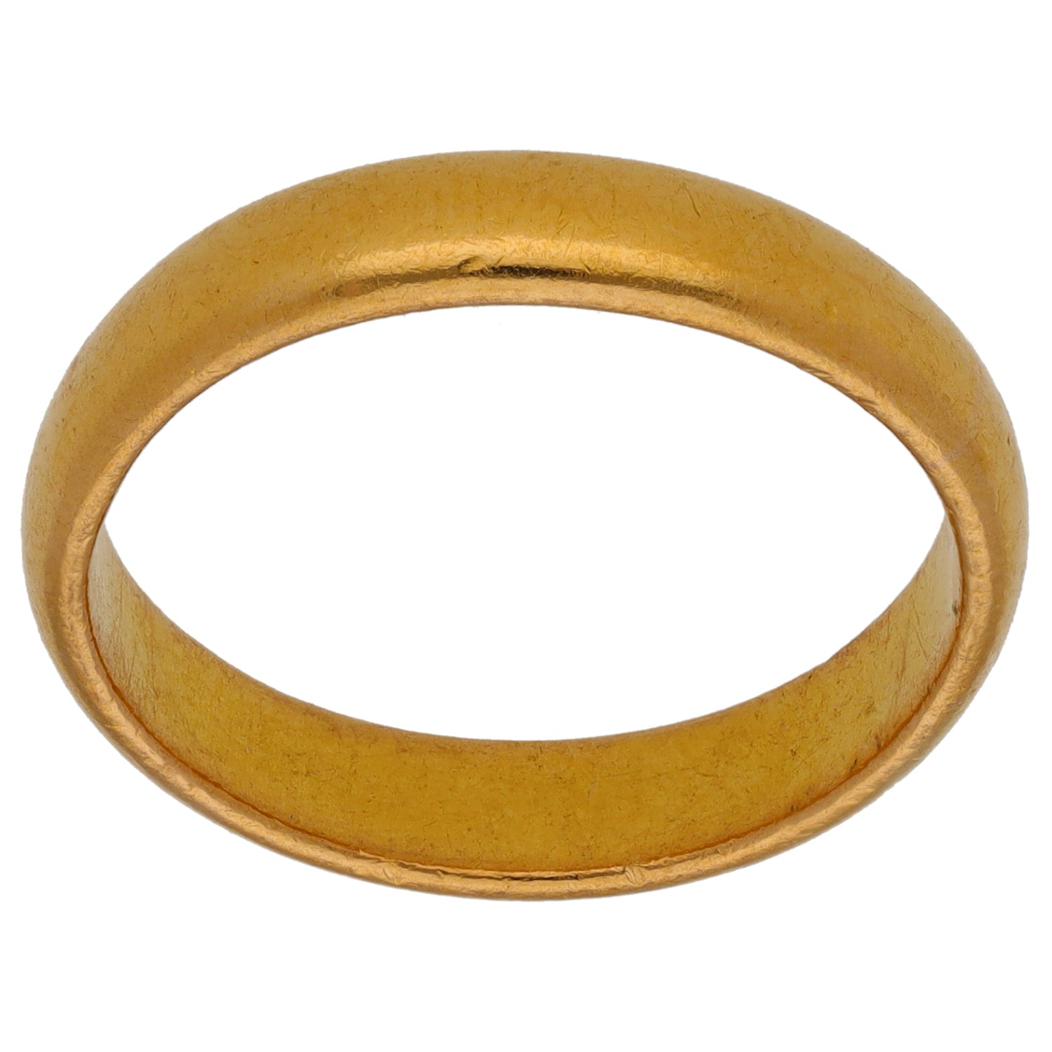 22ct Gold Plain Wedding Ring Size R | H&T