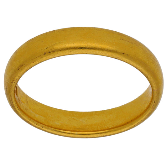 22ct Gold Plain Wedding Ring Size N