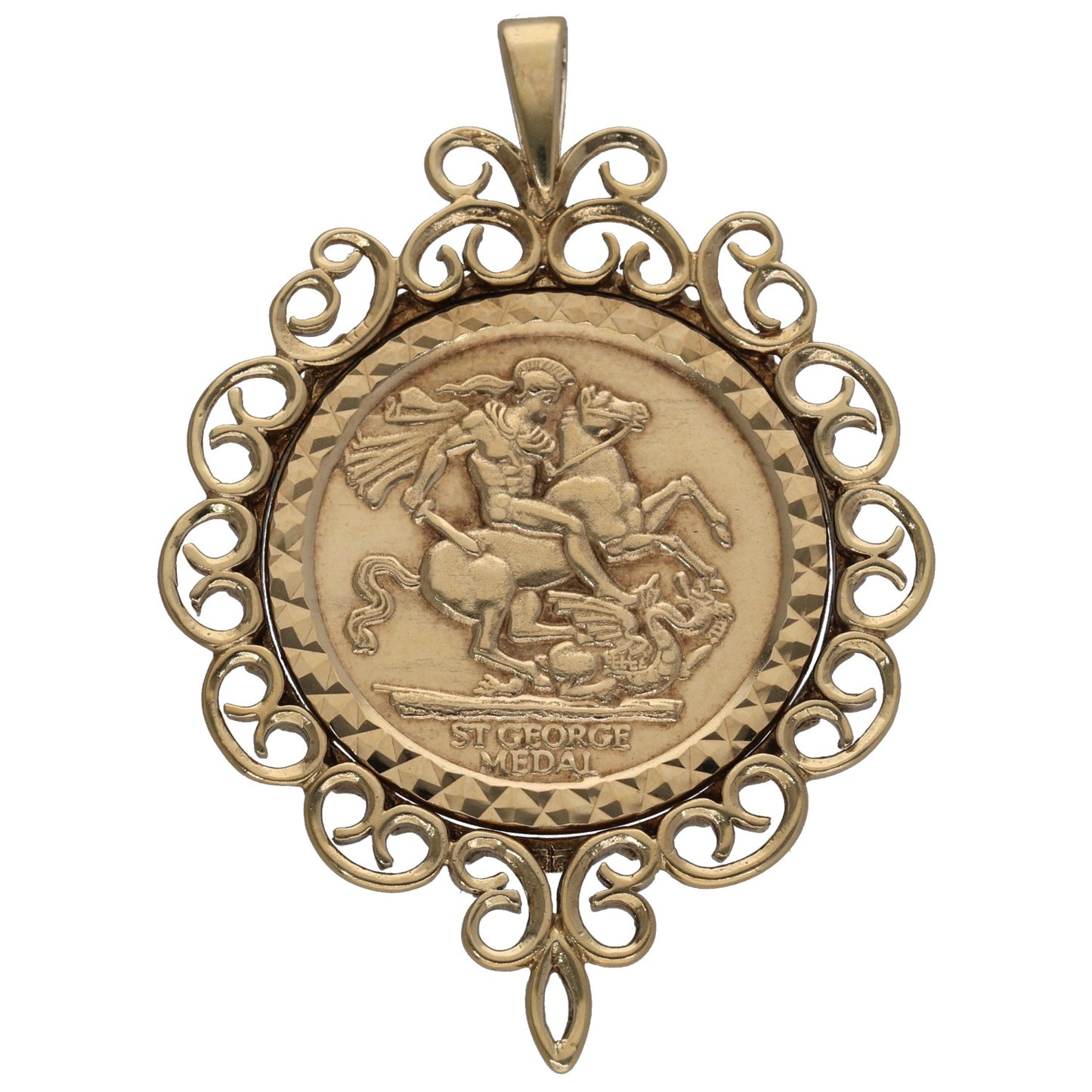 9ct Gold St George Pendant