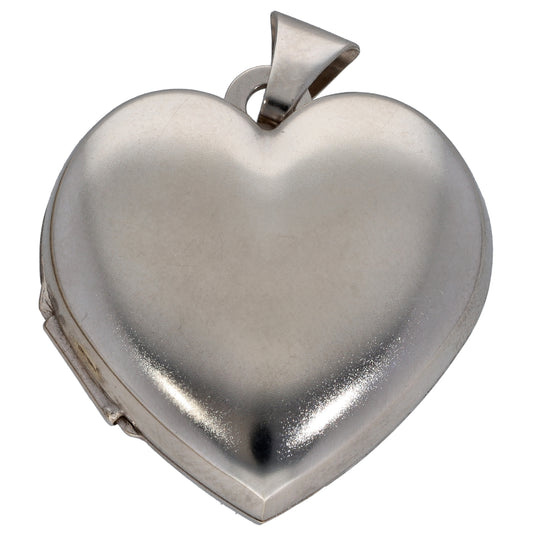 9ct White Gold Heart Pendant