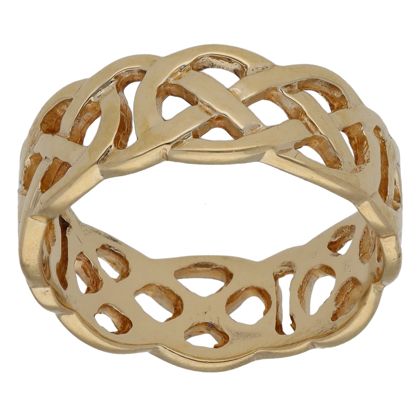 9ct Gold Patterned Wedding Ring Size P