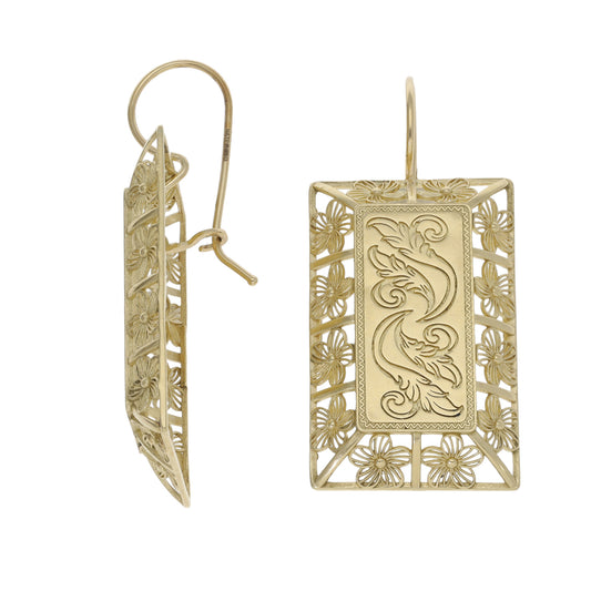 14ct Gold Drop Earrings