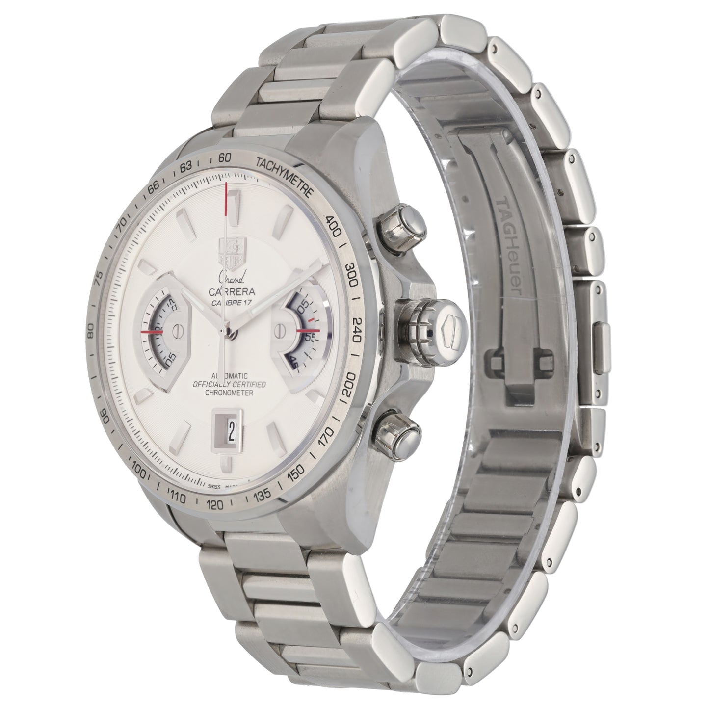 Tag Heuer Grand Carrera CAV511B 43mm Stainless Steel Watch