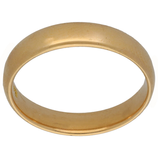18ct Gold Plain Wedding Ring Size Q