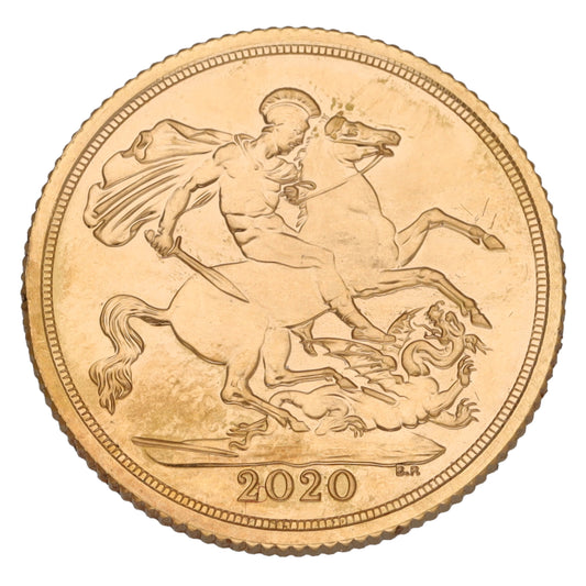22ct Gold Queen Elizabeth II Full Sovereign Coin 2020