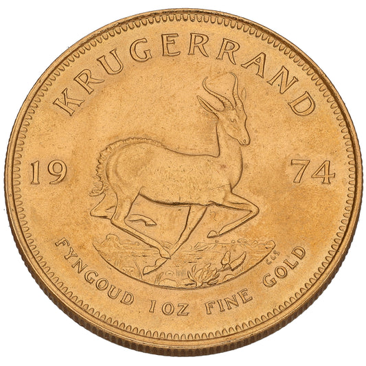 22ct Gold 1 OZ Krugerrand Coin 1974