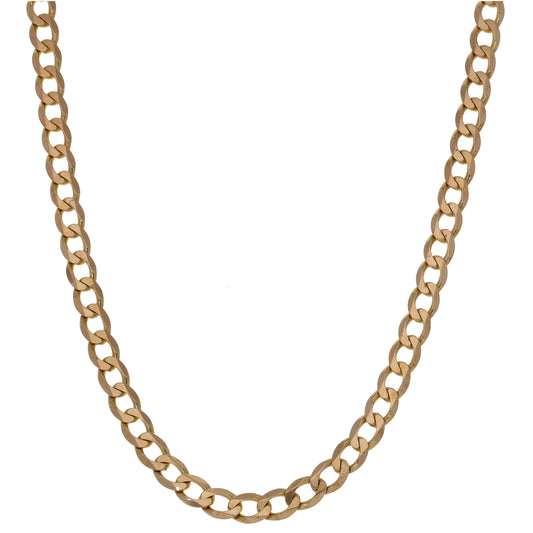 9ct Gold Curb Chain 18"