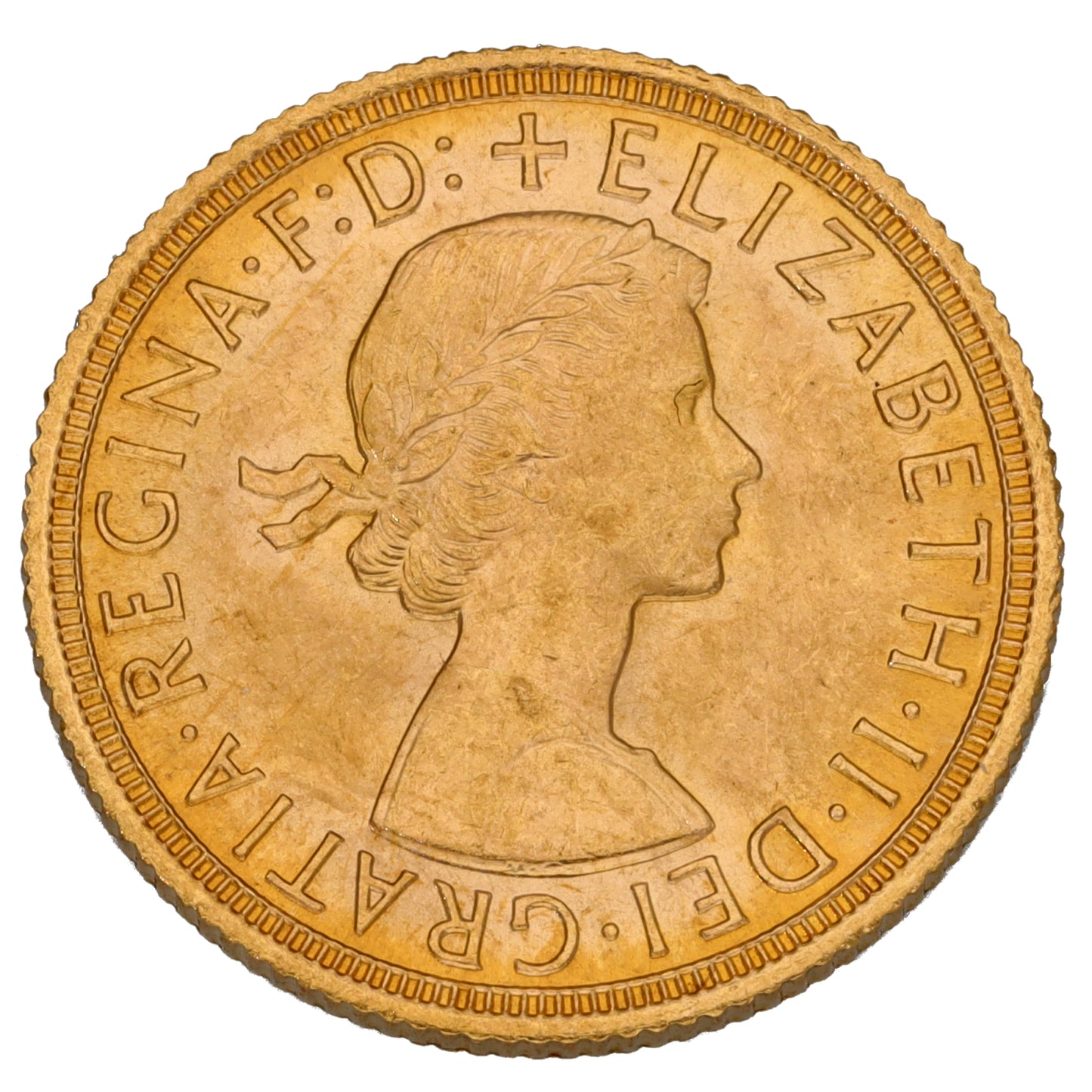 22ct Gold Queen Elizabeth II Full Sovereign Coin 1958