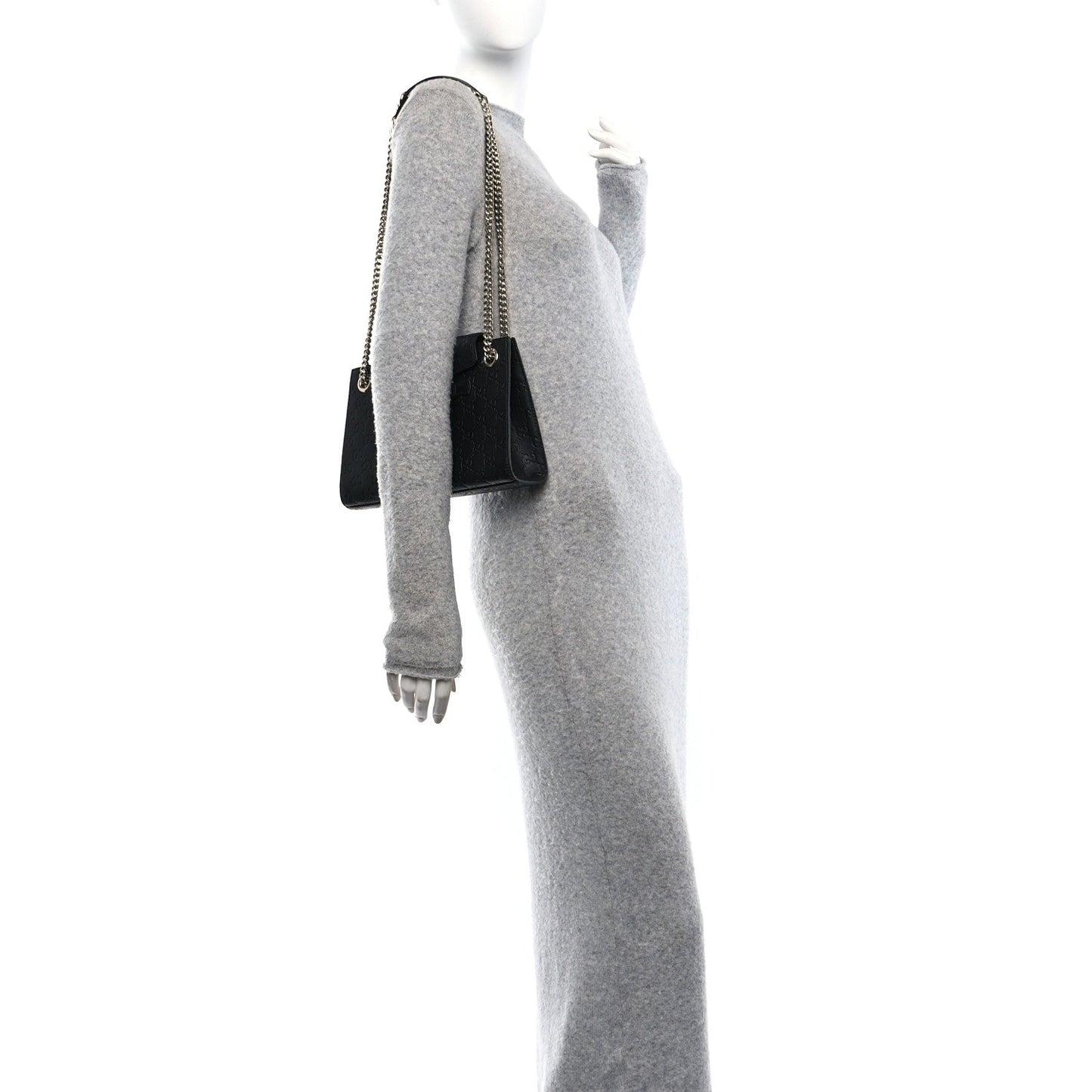 Gucci Guccissima Emily Chain Leather Bag - Black