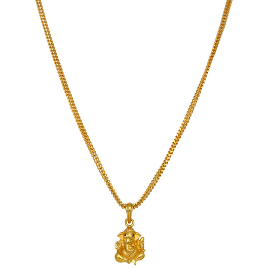 22ct Gold Ganesh Pendant With Chain