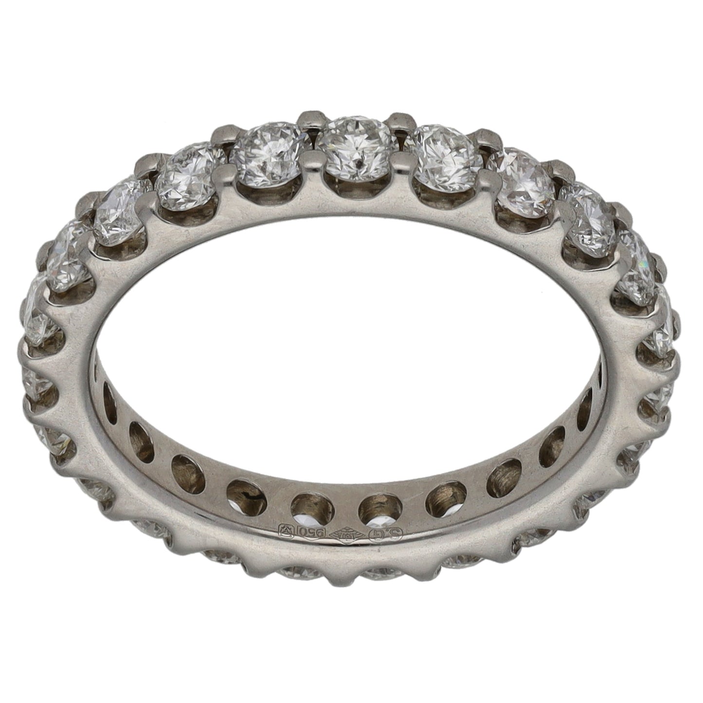 Platinum 1.50ct Diamond Eternity Ring Size K