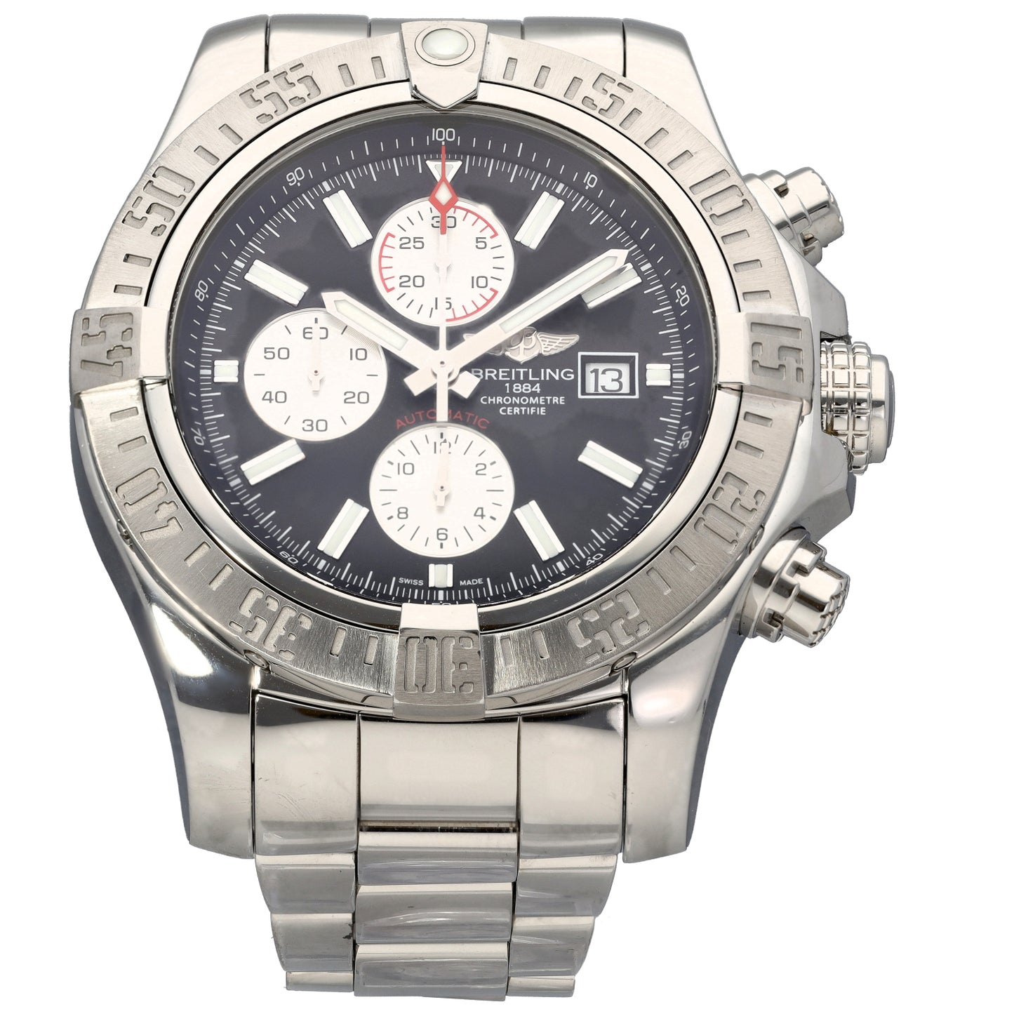 Breitling Super Avenger II A13371 48mm Stainless Steel Watch