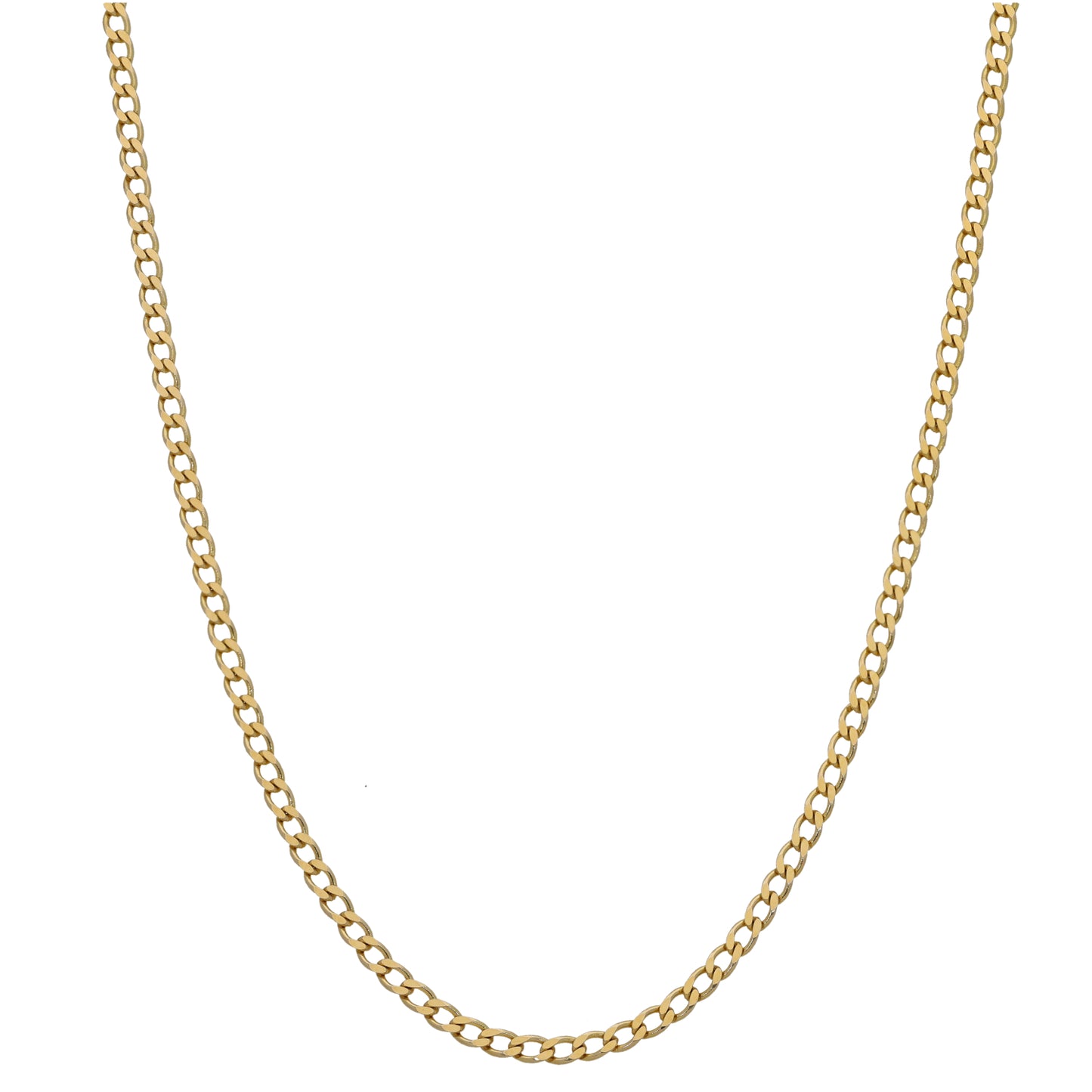 9ct Gold Curb Chain 18"
