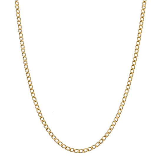 9ct Gold Curb Chain 18"
