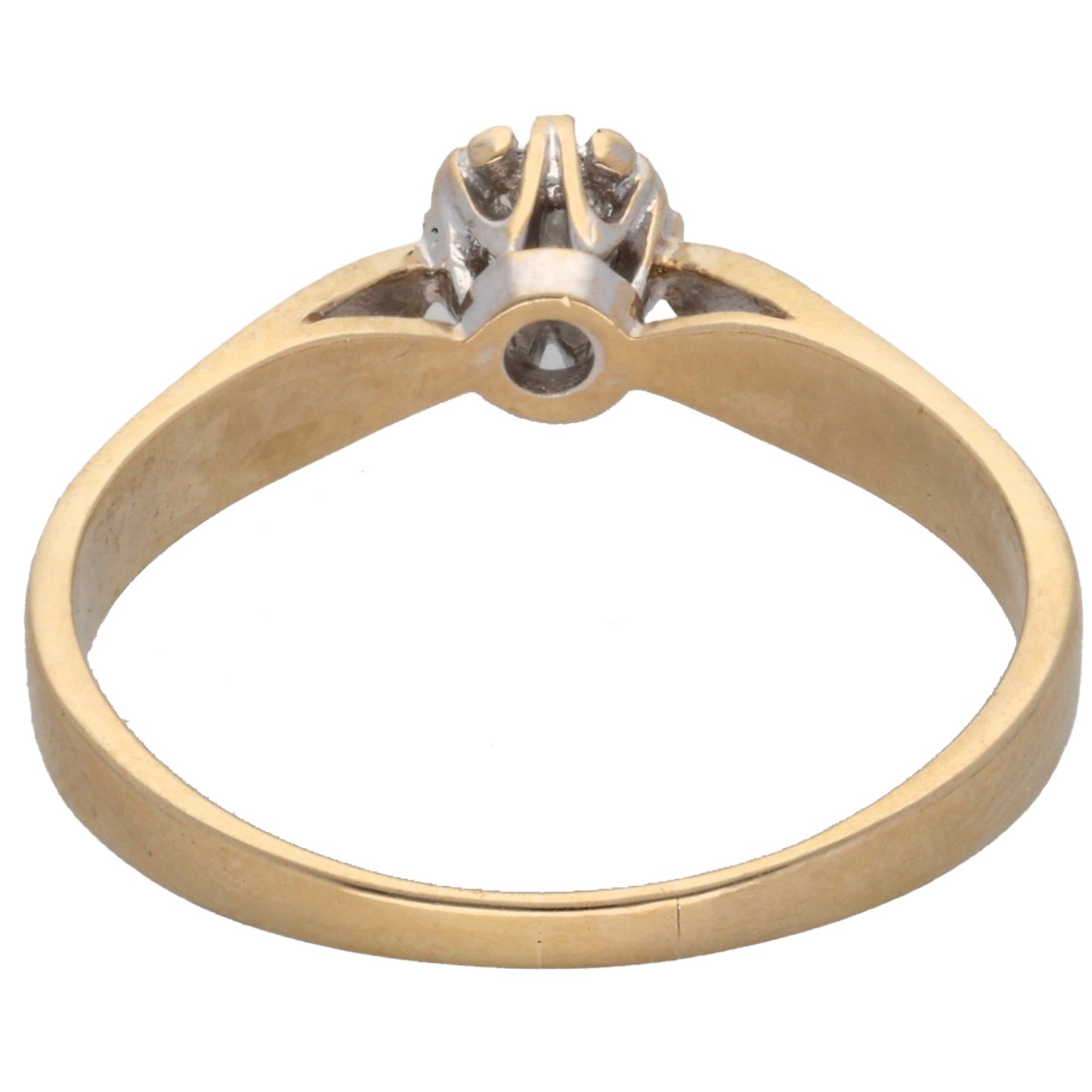9ct Gold 0.15ct Diamond Solitaire Ring Size Q