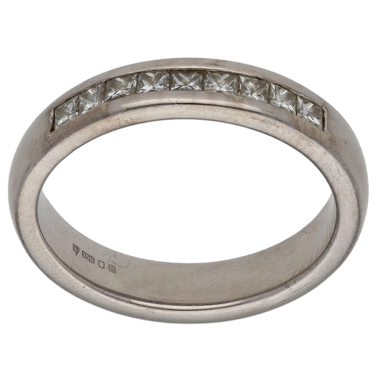 18ct White Gold 0.02ct Diamond Eternity Ring Size M