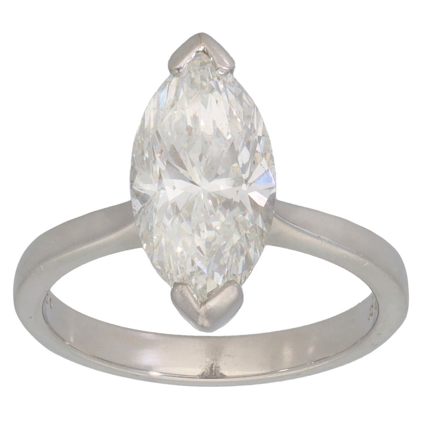 Platinum 3.32ct Diamond Solitaire Ring Size M