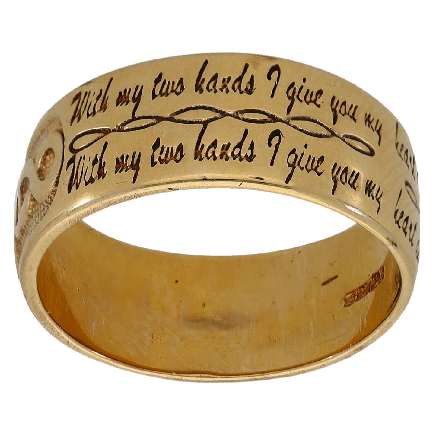 9ct Gold Claddagh Ring Size N