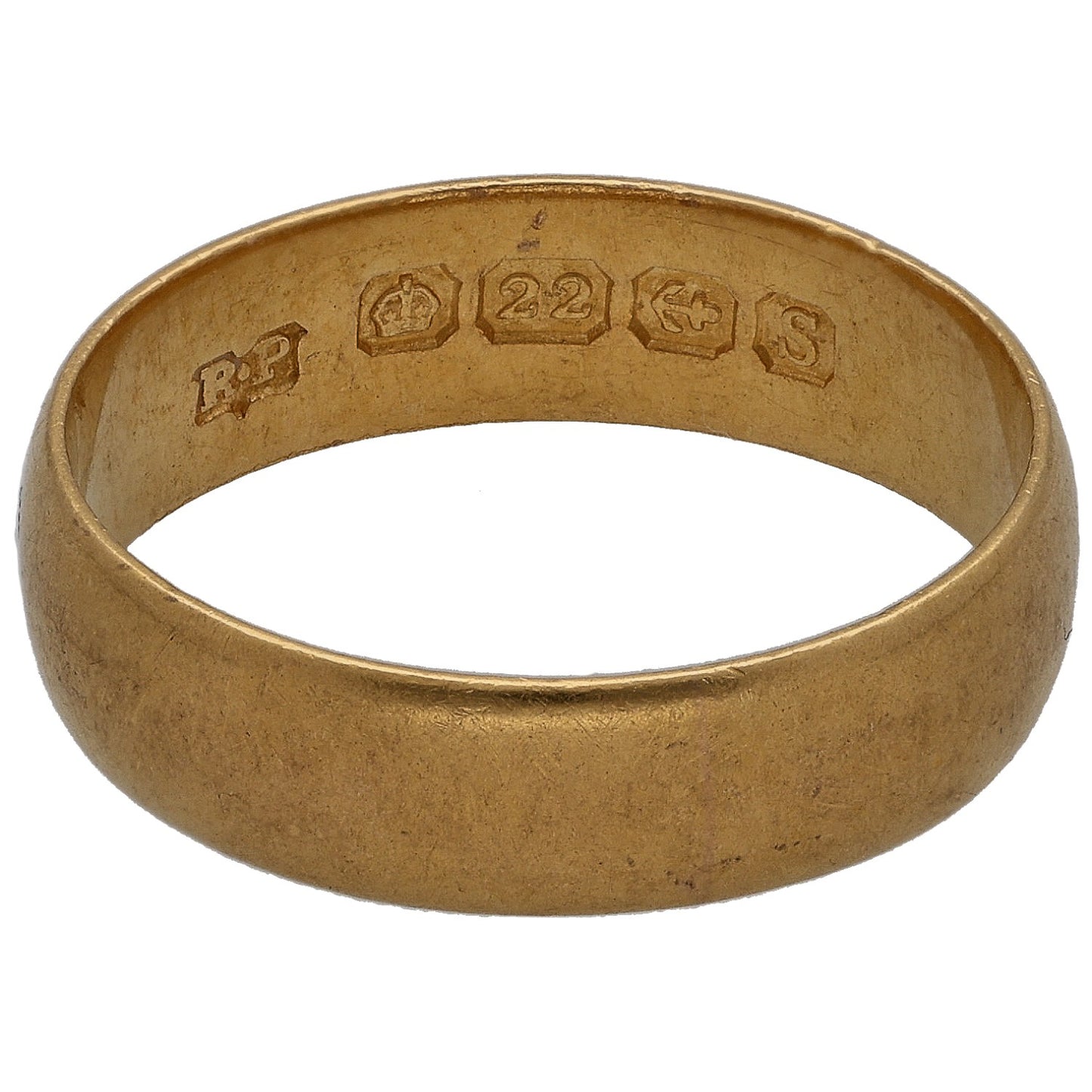 22ct Gold Plain Wedding Ring Size O
