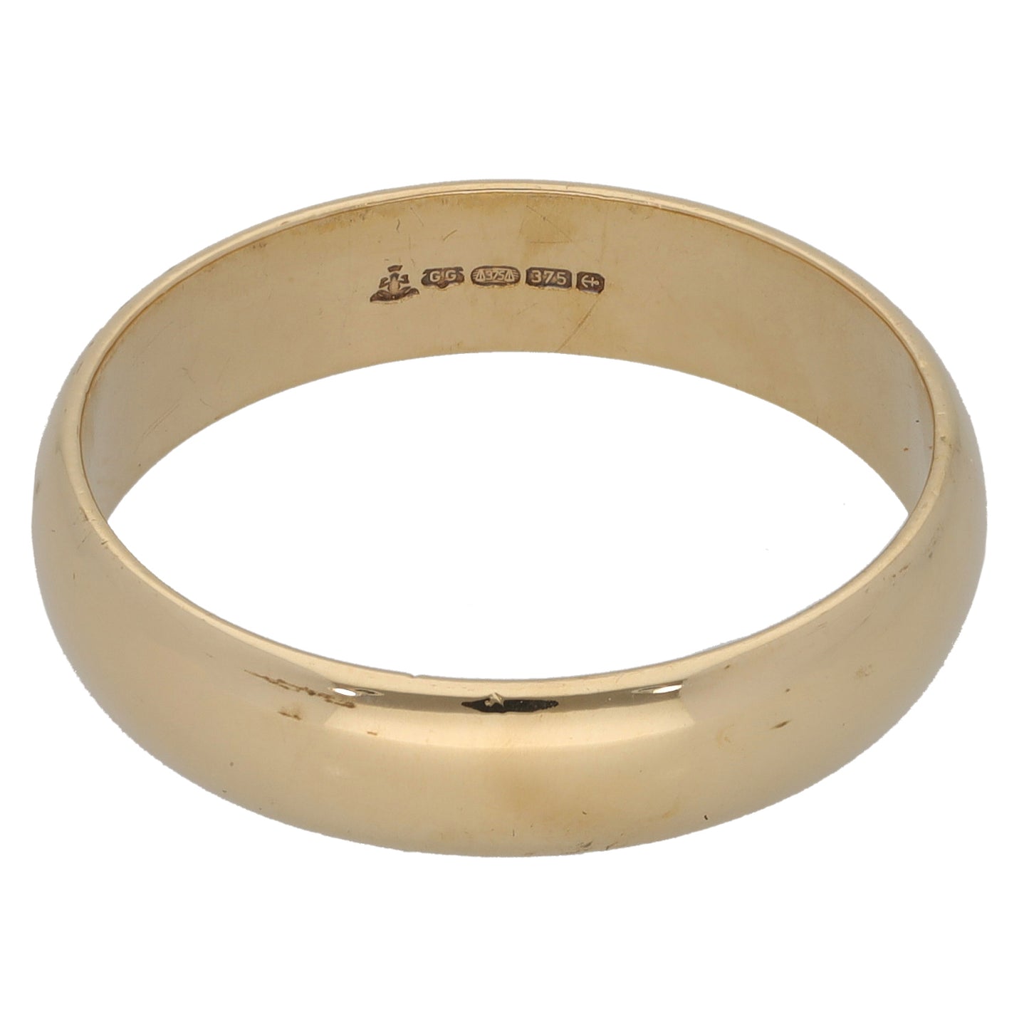 9ct Gold Plain Wedding Ring Size U