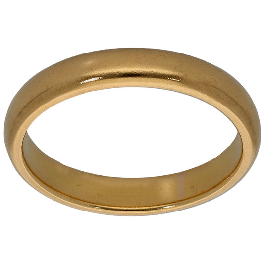 22ct Gold Plain Wedding Ring Size M