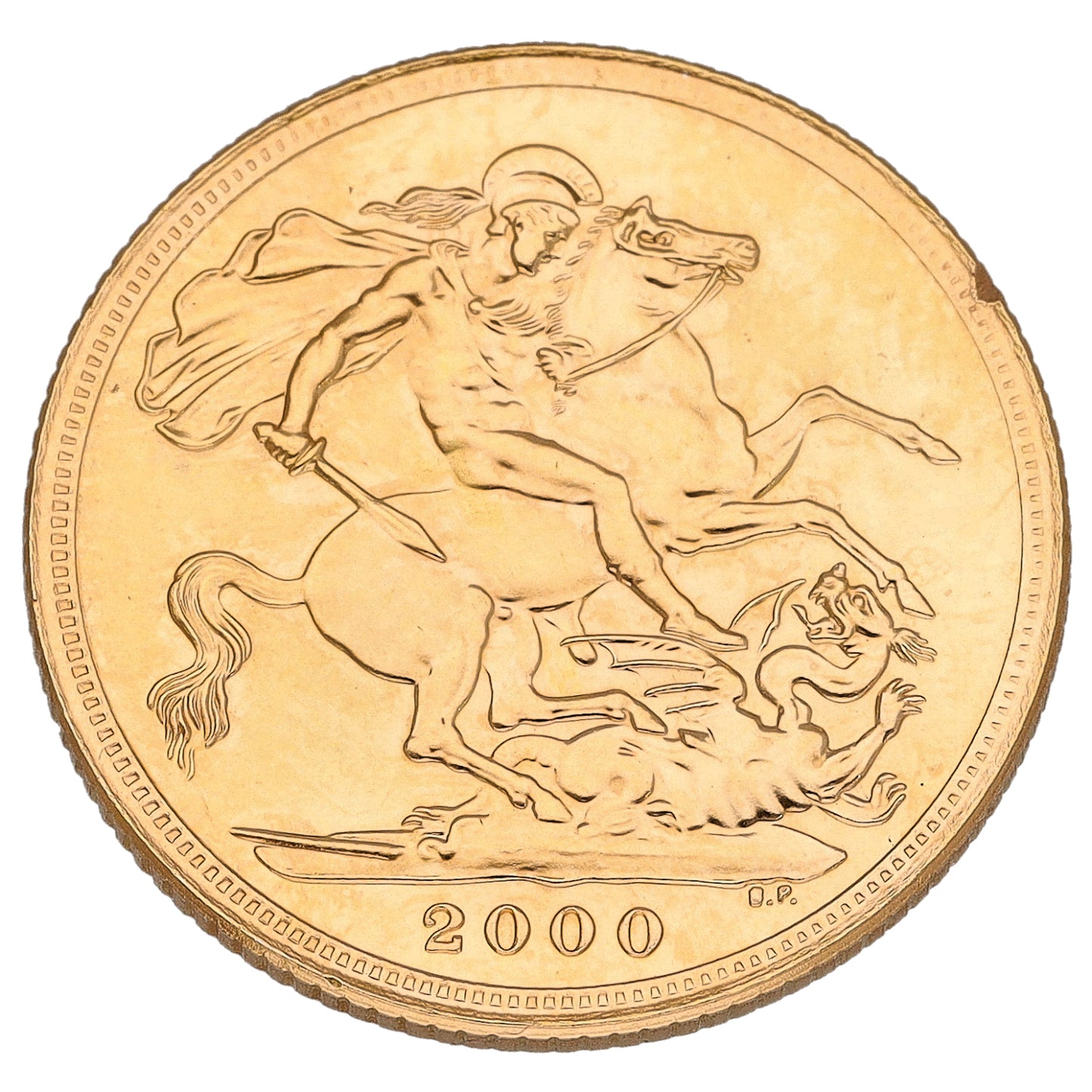 22ct Gold Queen Elizabeth II Full Sovereign Coin 2000