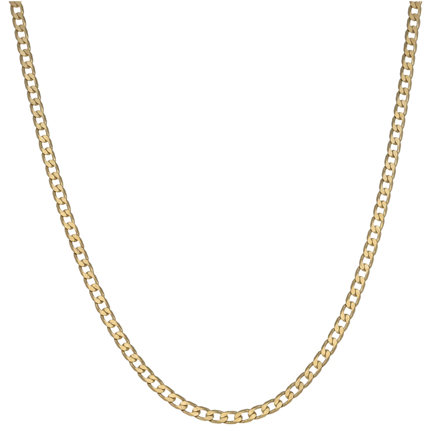 9ct Gold Curb Chain 18"