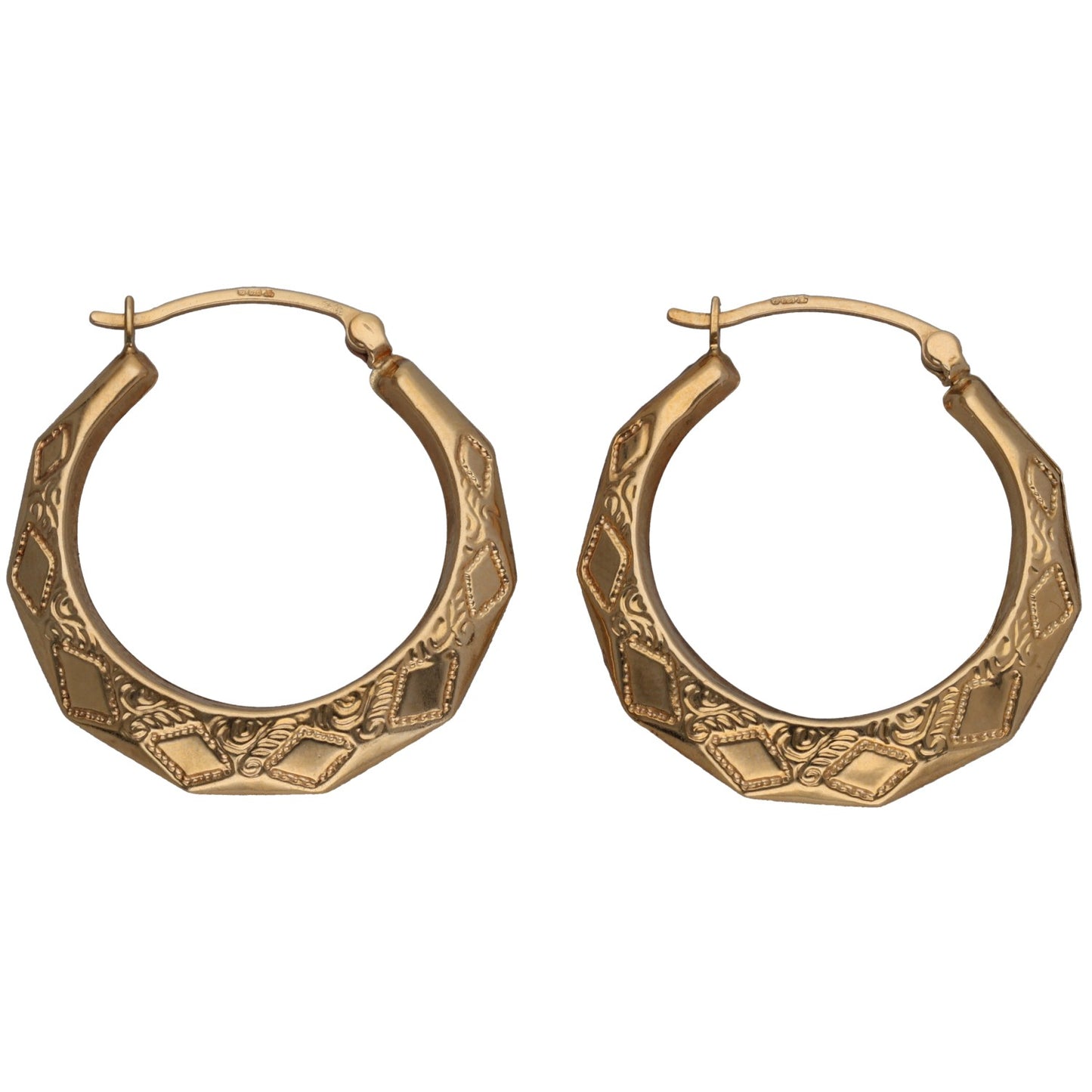 9ct Gold Creole Earrings
