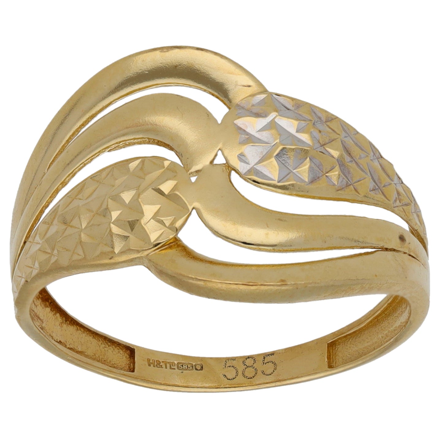 14ct Bicolour Gold Alternative Ring Size Q