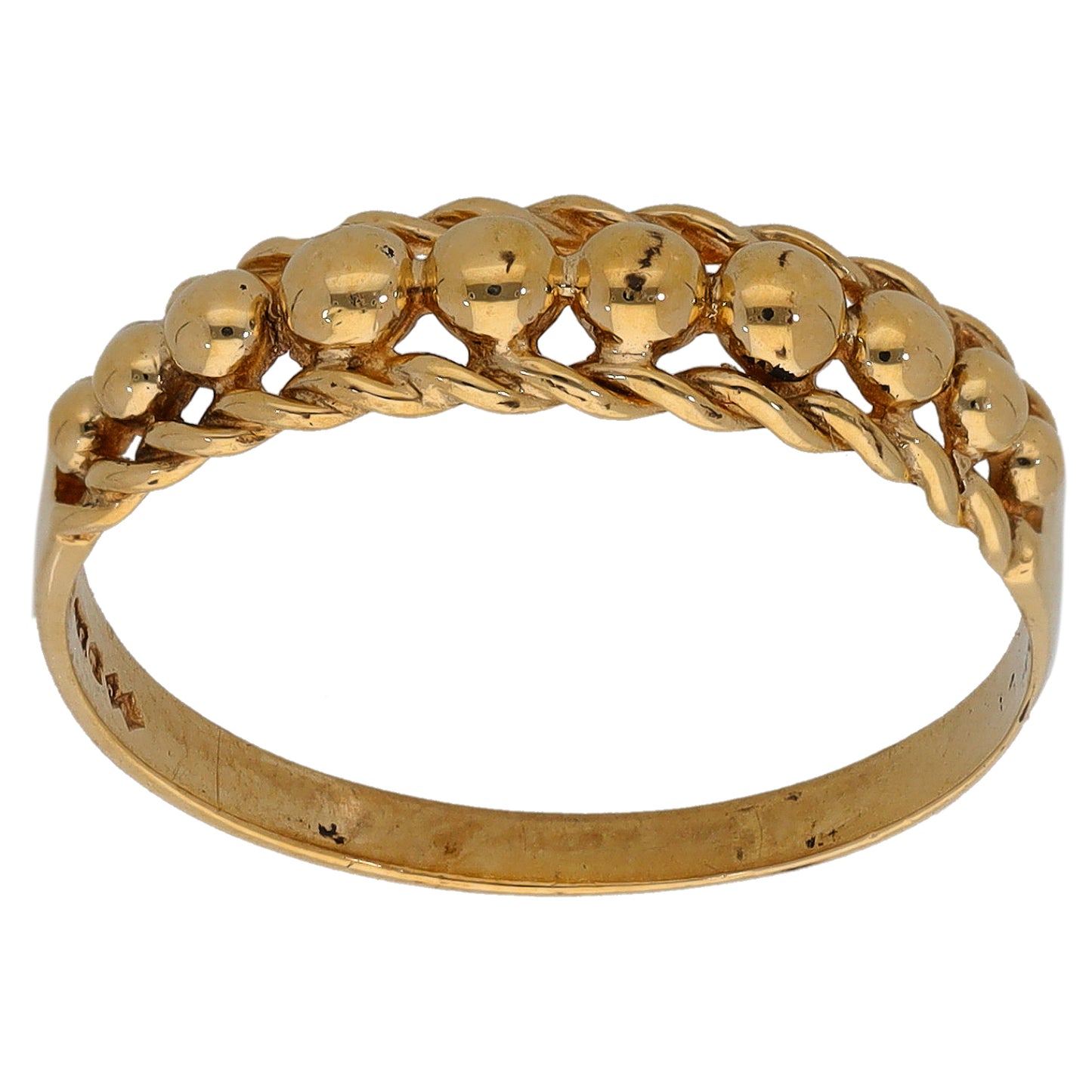 9ct Gold Keeper Ring Size P