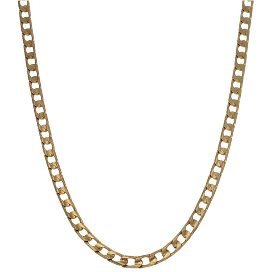 9ct Gold Curb Chain 18"
