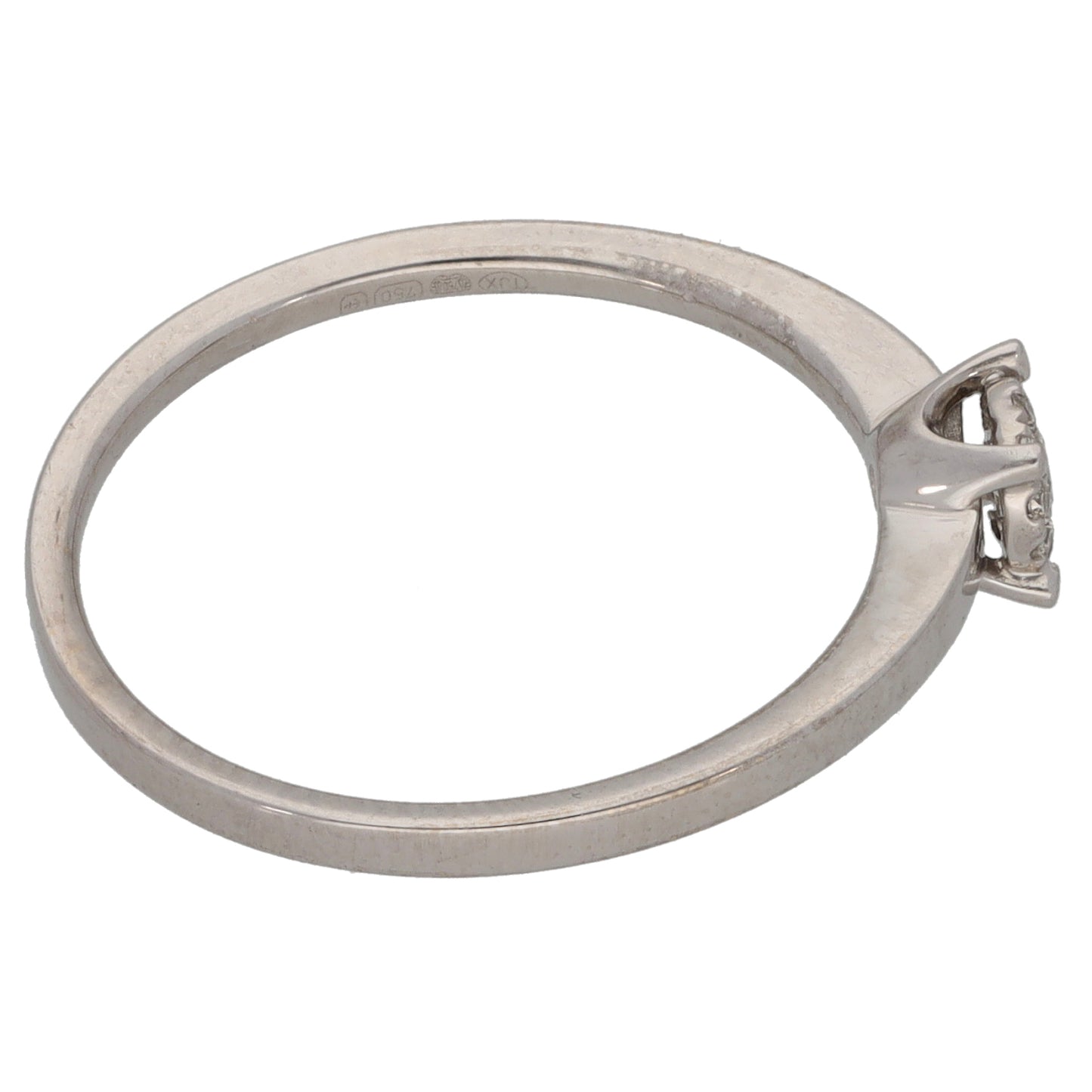 18ct White Gold 0.10ct Diamond Cluster Ring Size N