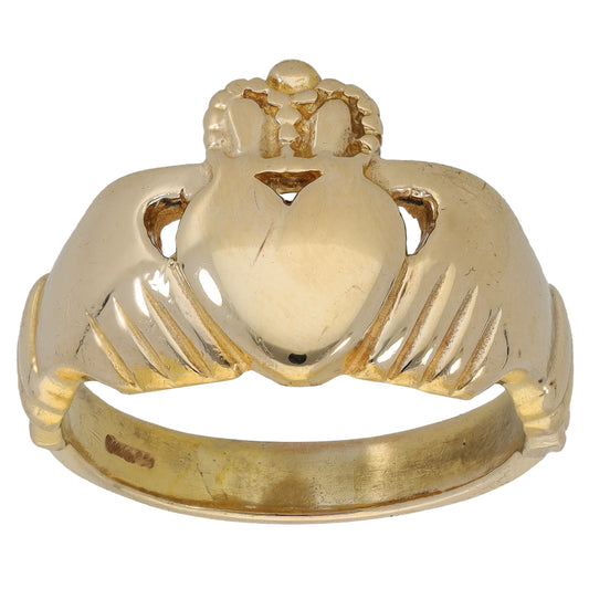 9ct Gold Claddagh Ring Size Z