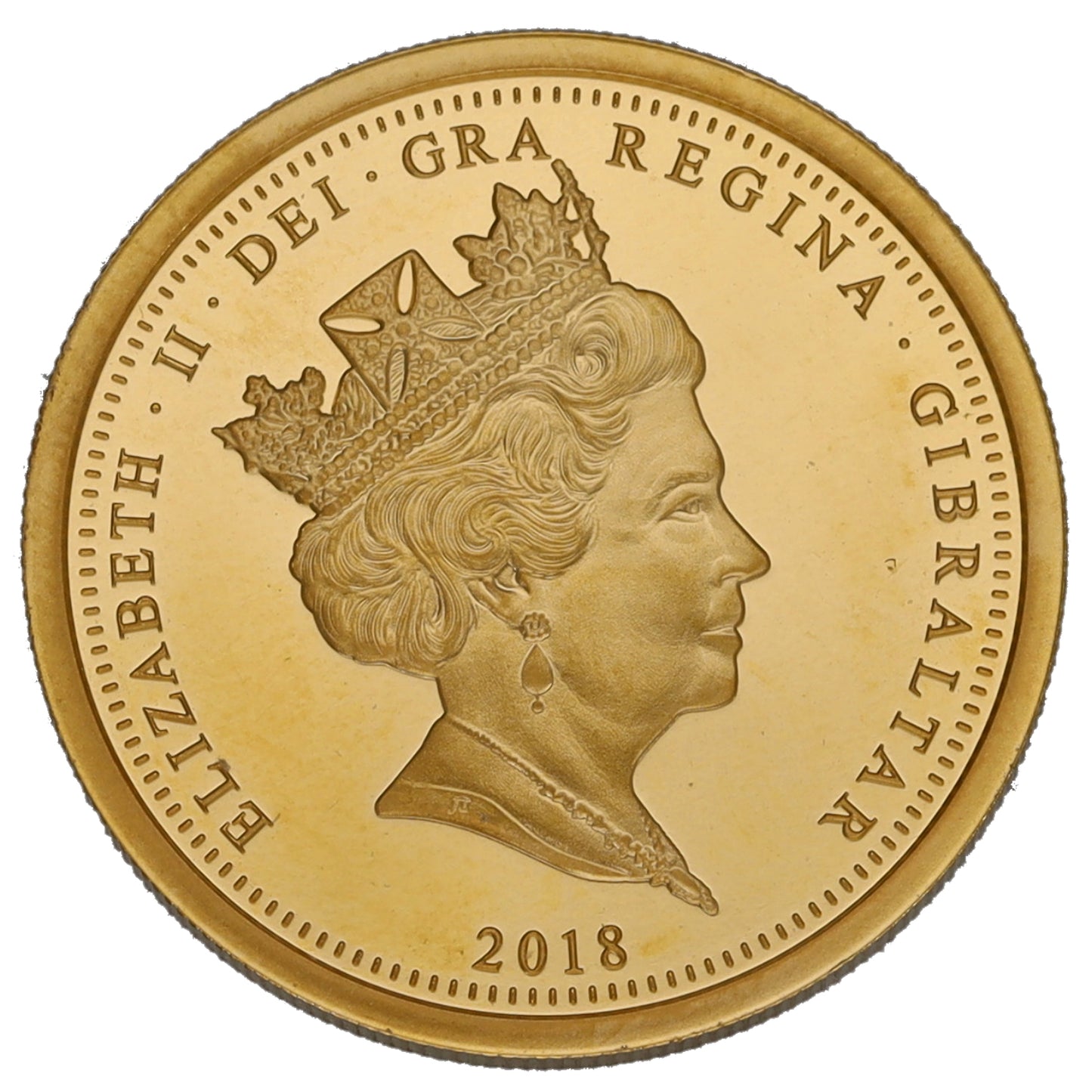 22ct Gold Queen Elizabeth II Sapphire Jubilee Full Sovereign Coin 2018
