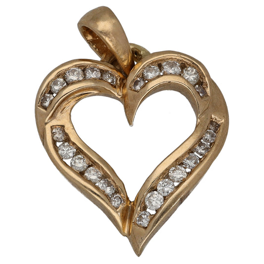 9ct Gold 0.19ct Diamond Cluster Pendant