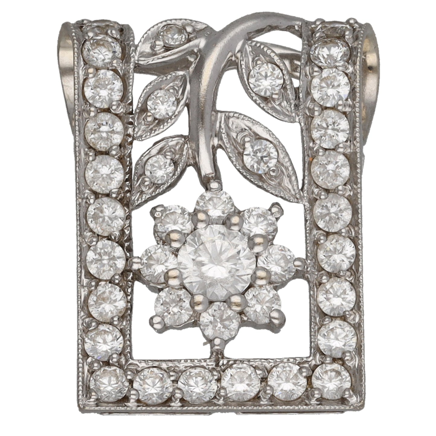 14ct White Gold Cubic Zirconia Dress/Cocktail Pendant