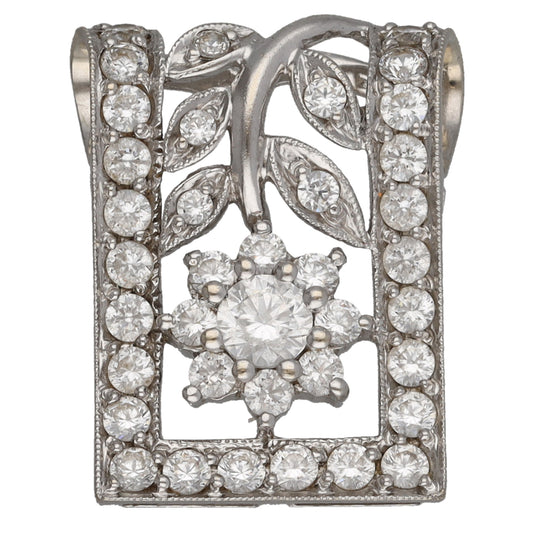 14ct White Gold Cubic Zirconia Dress/Cocktail Pendant