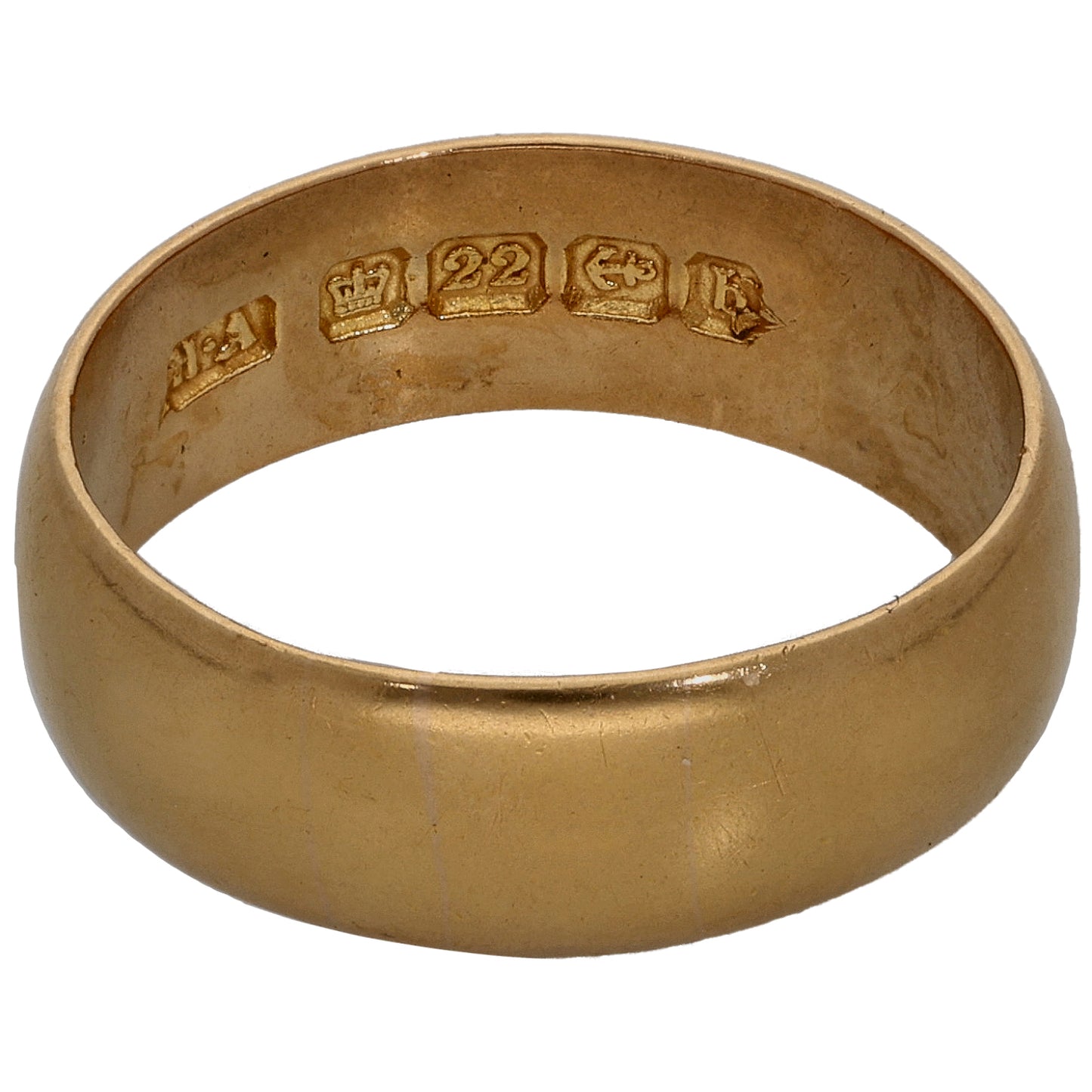 22ct Gold Plain Wedding Ring Size P