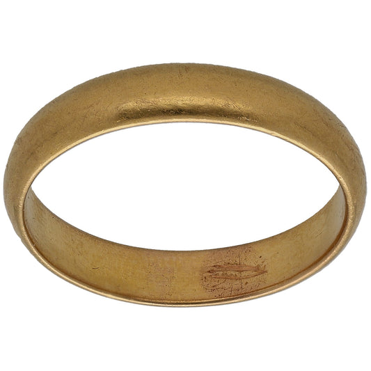 22ct Gold Plain Wedding Ring Size S