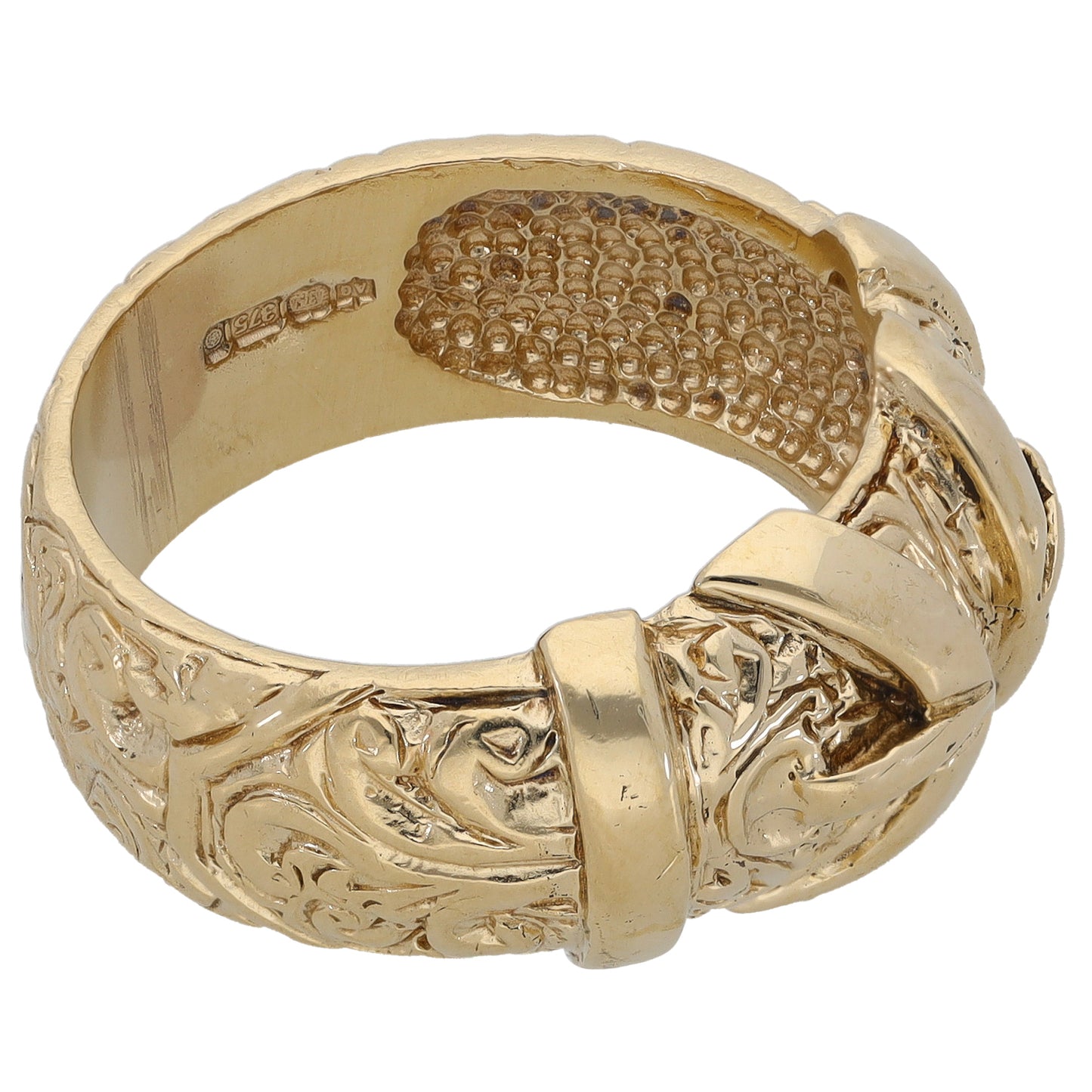 9ct Gold Buckle Ring Size W