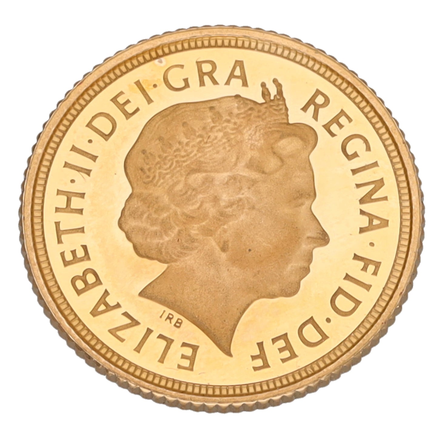 22ct Gold Queen Elizabeth II Half Sovereign Coin 2015