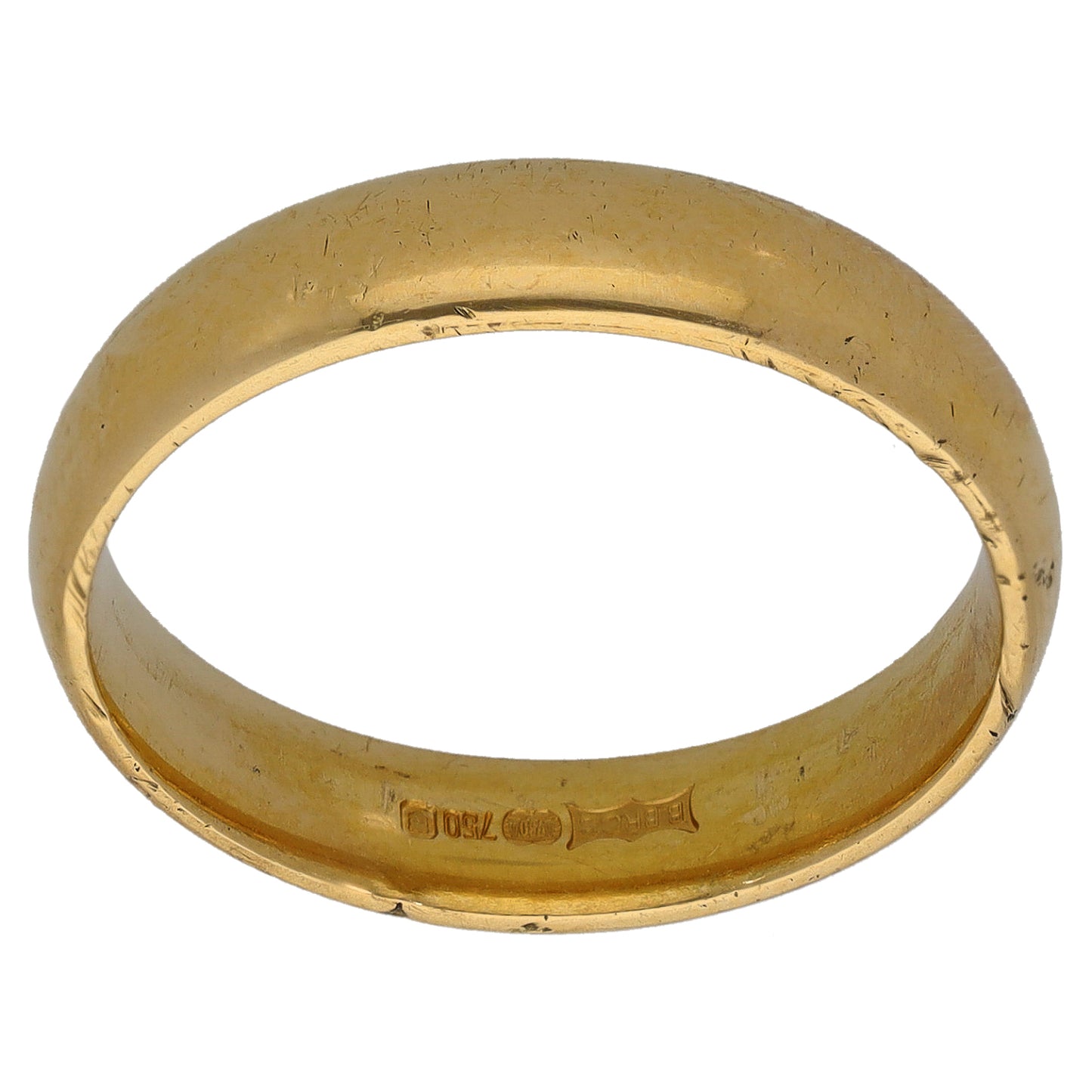 18ct Gold Plain Wedding Ring Size P