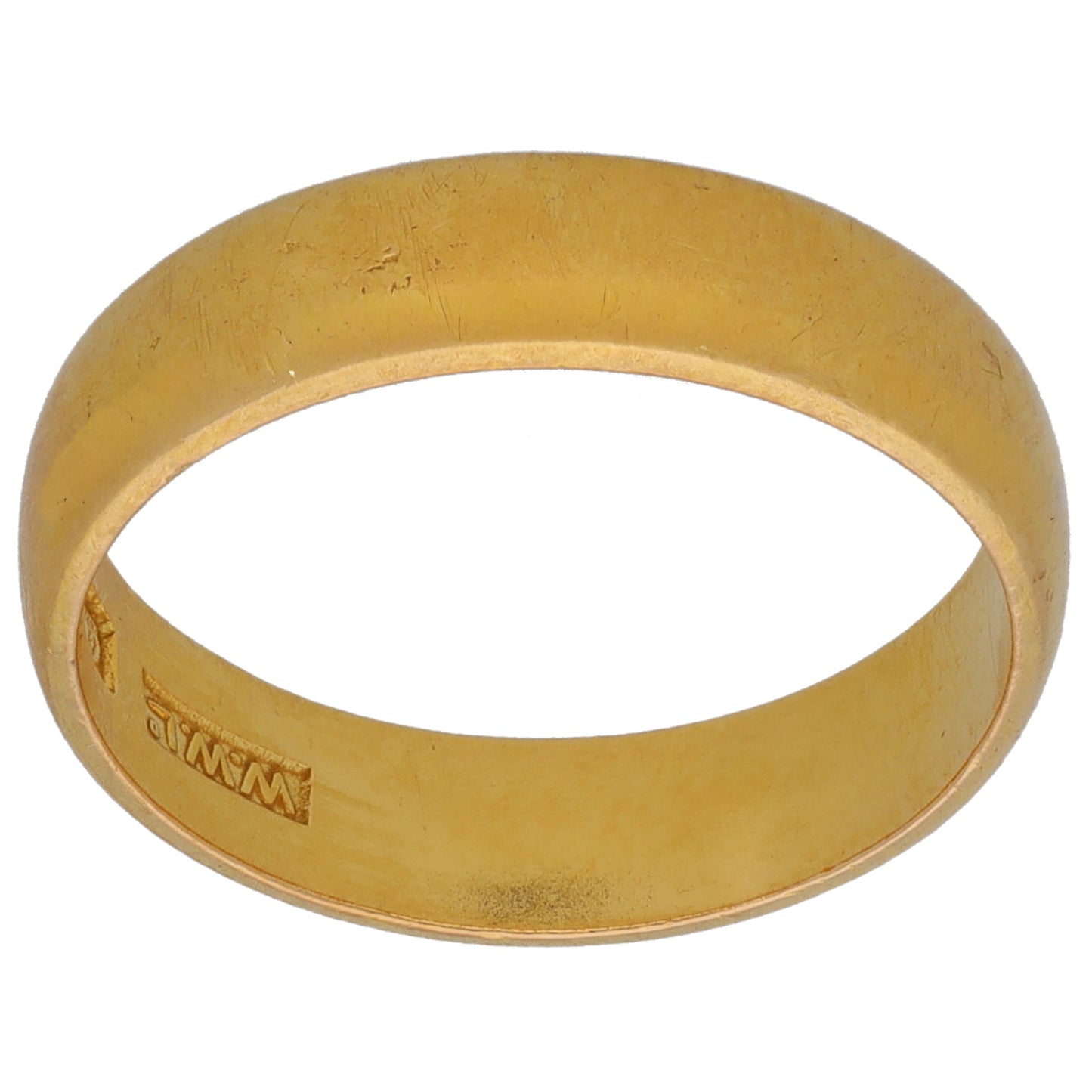 22ct Gold Plain Wedding Ring Size L