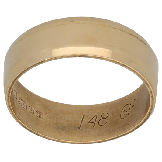 9ct Gold Plain Wedding Ring Size M