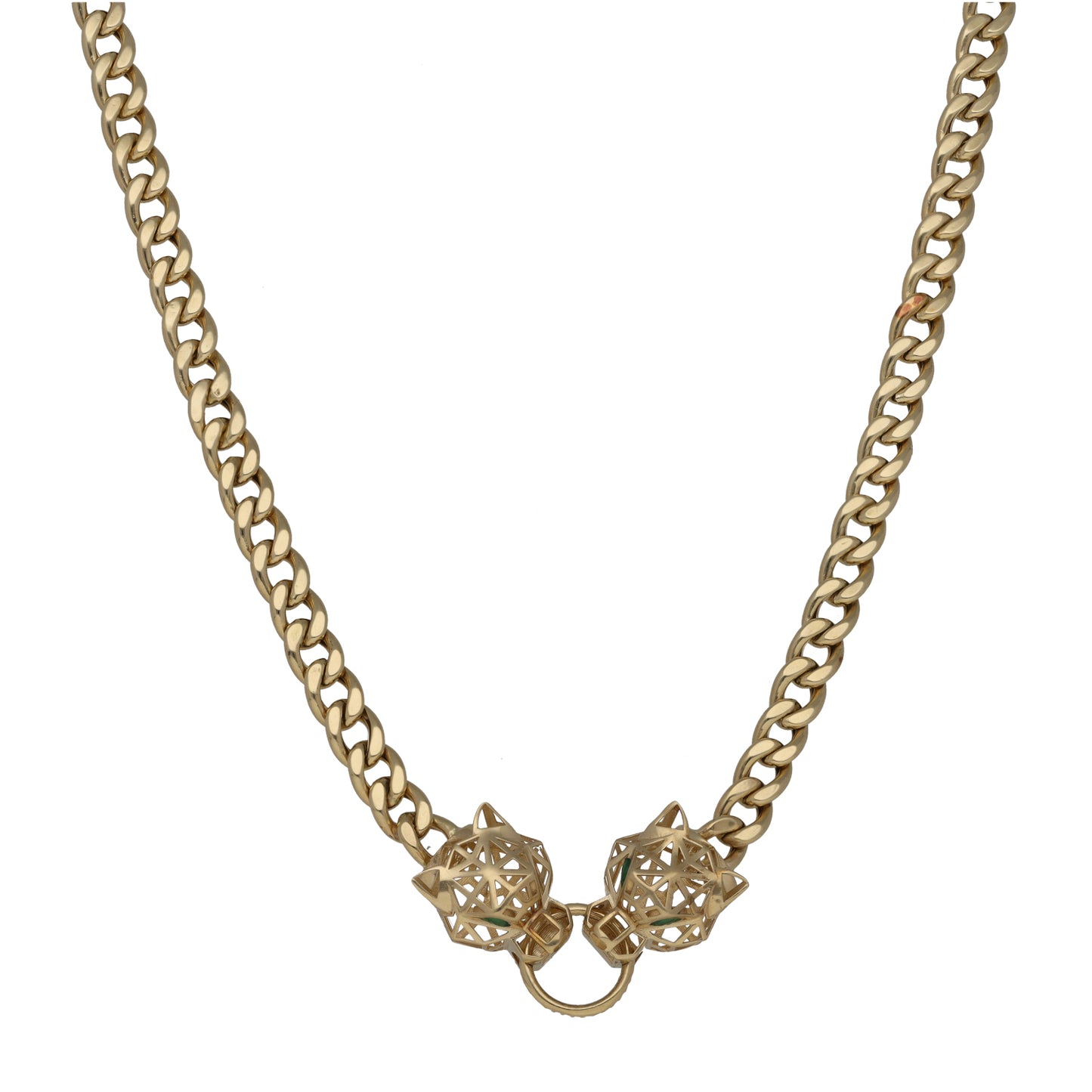 14ct Gold Imitation Gems Fancy Necklace 18"
