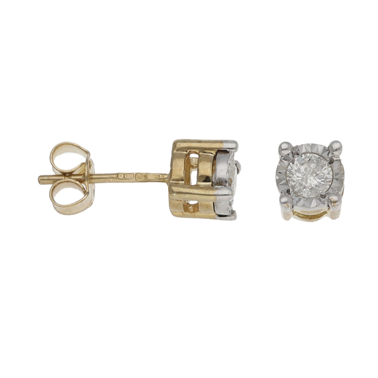 9ct Gold 0.30ct Diamond Solitaire Earrings