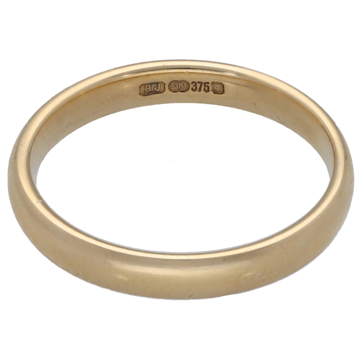9ct Gold Plain Wedding Ring Size O