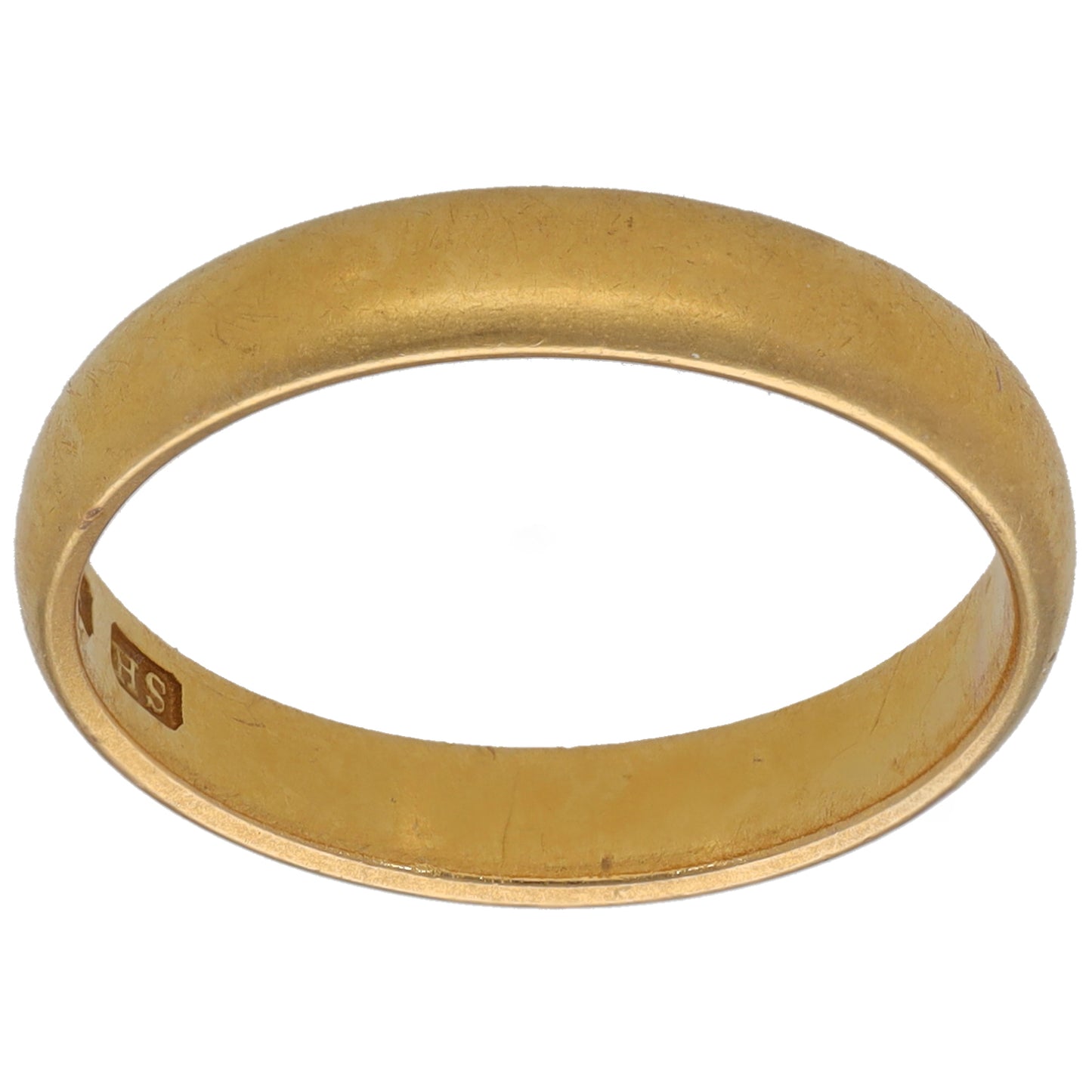 22ct Gold Plain Wedding Ring Size N