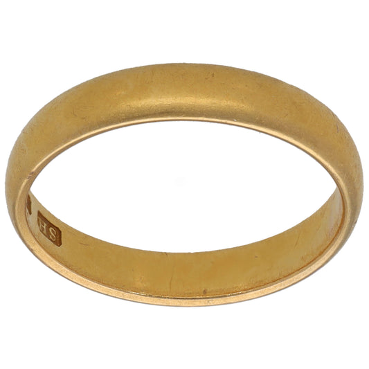22ct Gold Plain Wedding Ring Size N