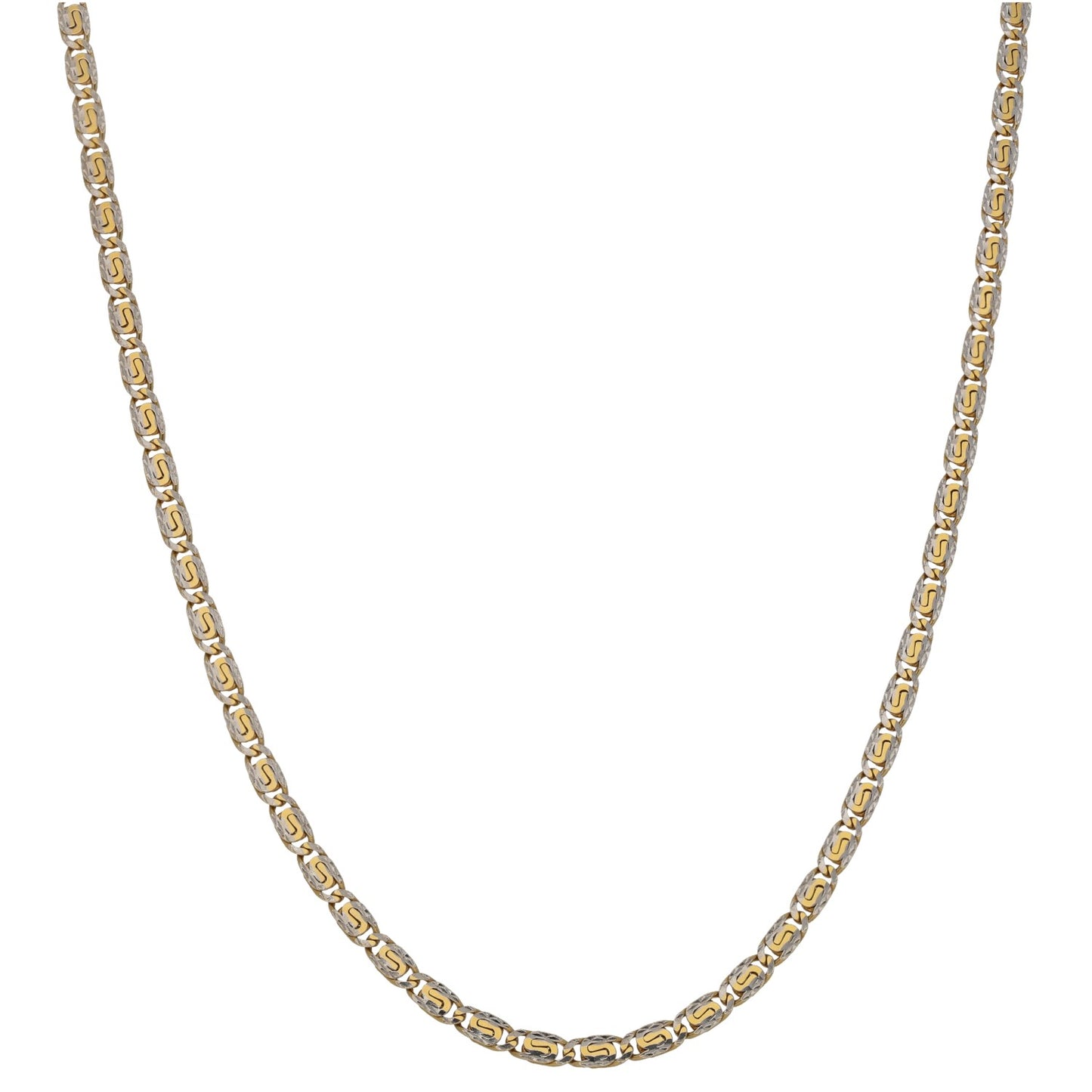 9ct Bi-Colour Gold Other Chain 18"